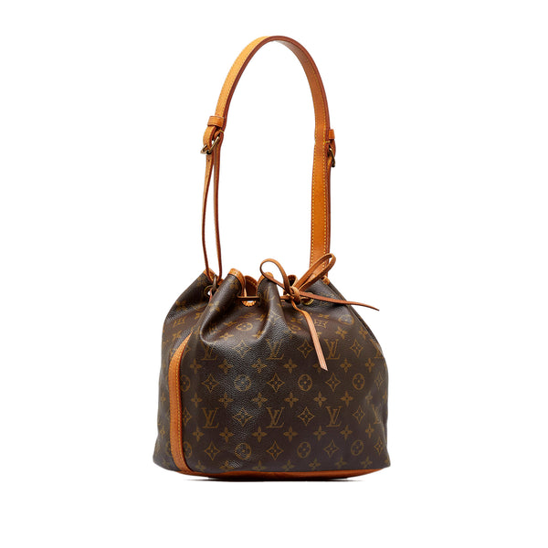 Louis Vuitton Petit Noe Drawstring Bucket Bag Shoulder Bag Brown