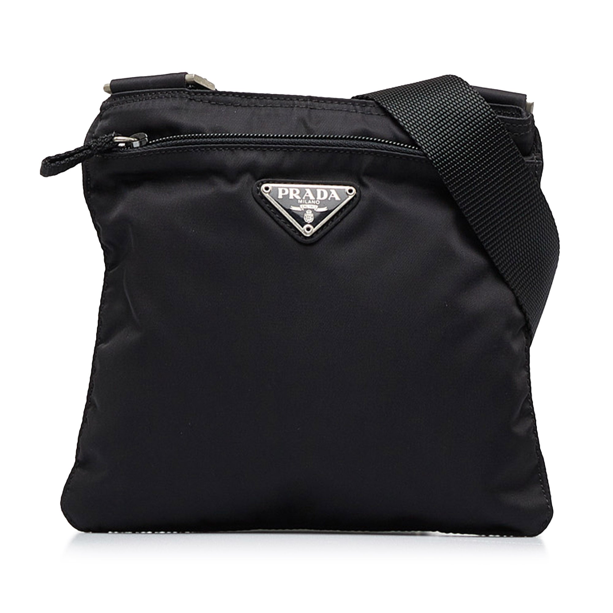 100% Authentic Prada Canvas and Leather Crossbody Bag