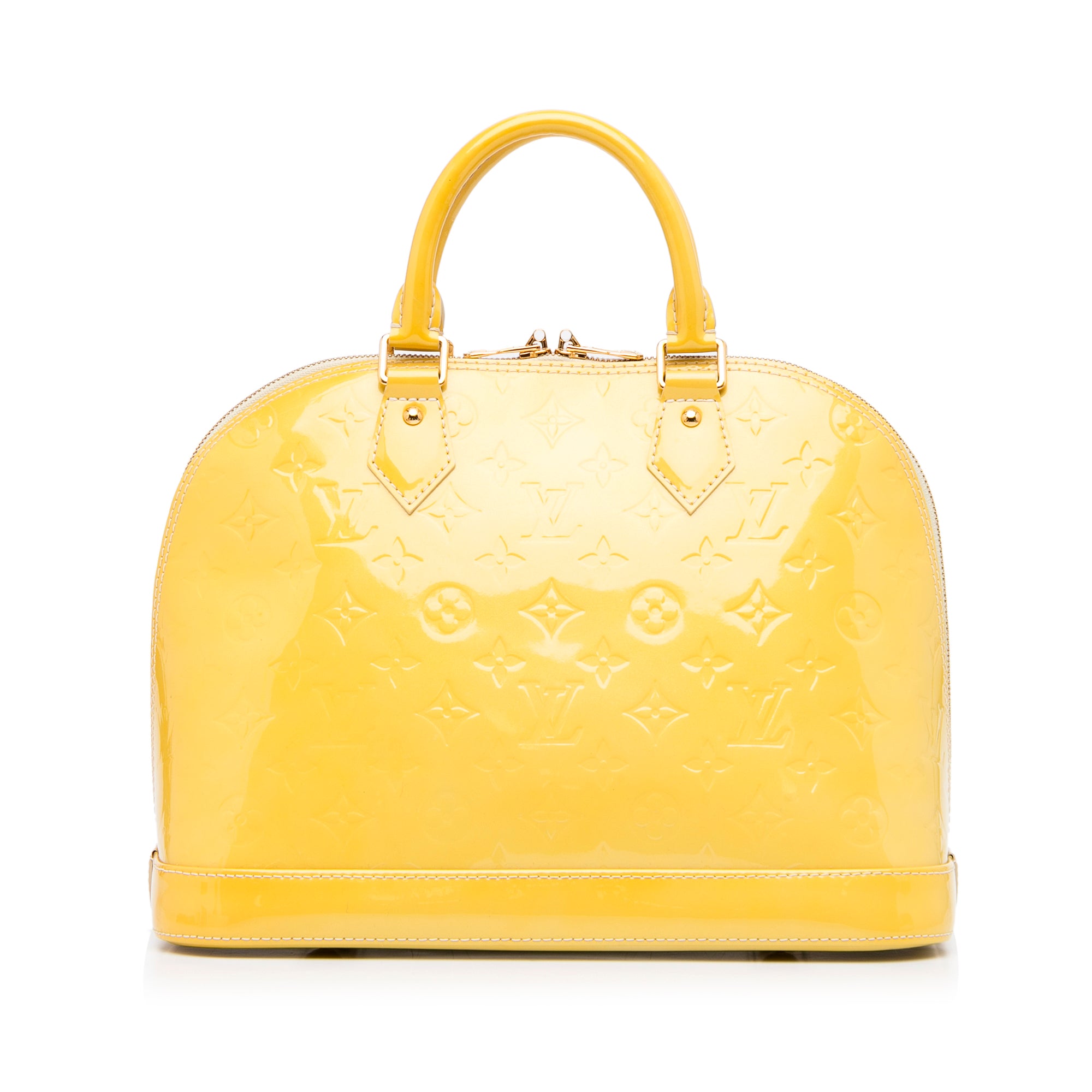 Yellow Louis Vuitton Monogram Vernis Alma PM Handbag – Designer Revival