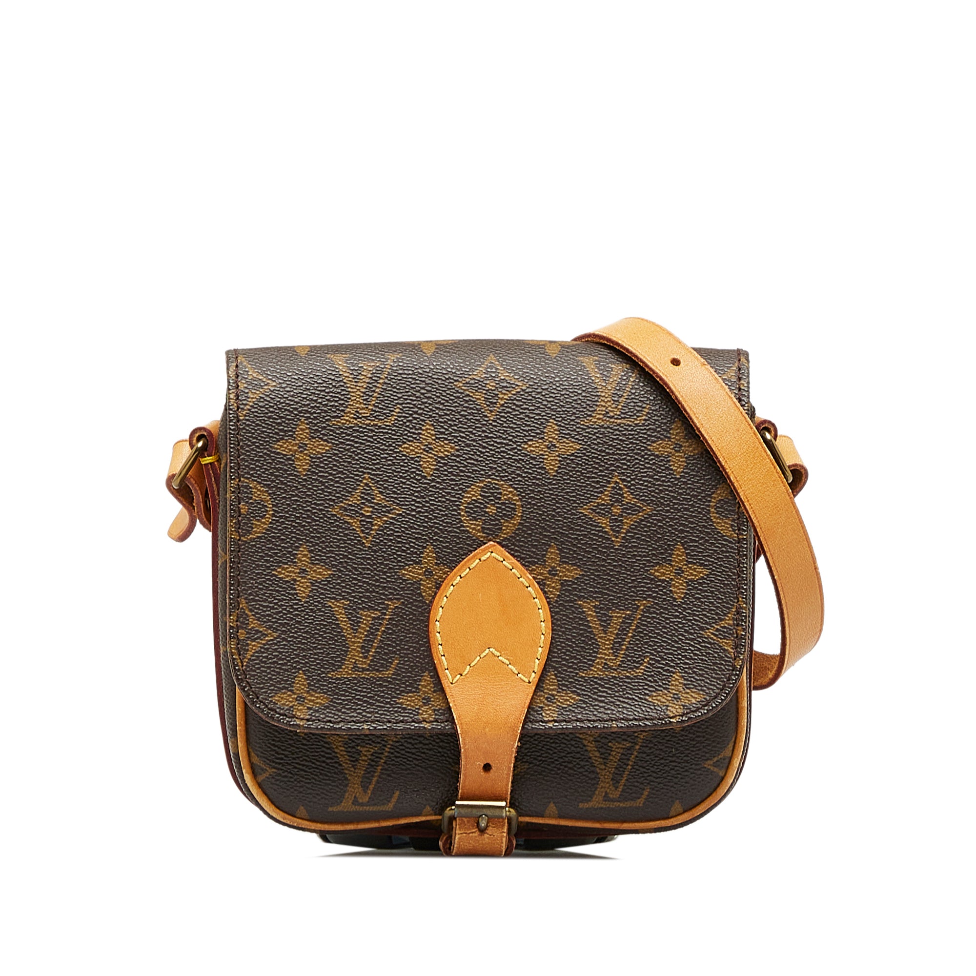 Shop for Louis Vuitton Monogram Canvas Leather Cartouchiere PM Shoulder Bag  - Shipped from USA