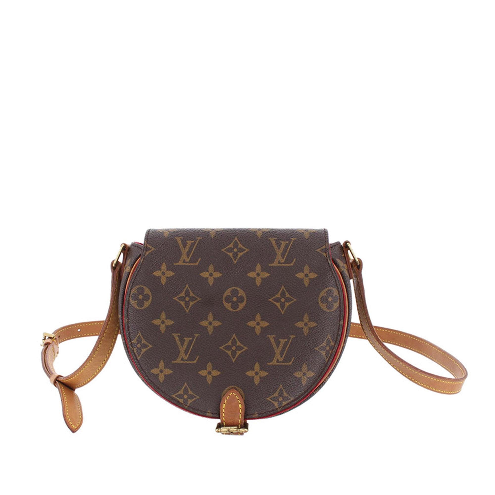 Louis Vuitton - Authenticated Tambourin Vintage Handbag - Cloth Brown Plain For Woman, Very Good condition