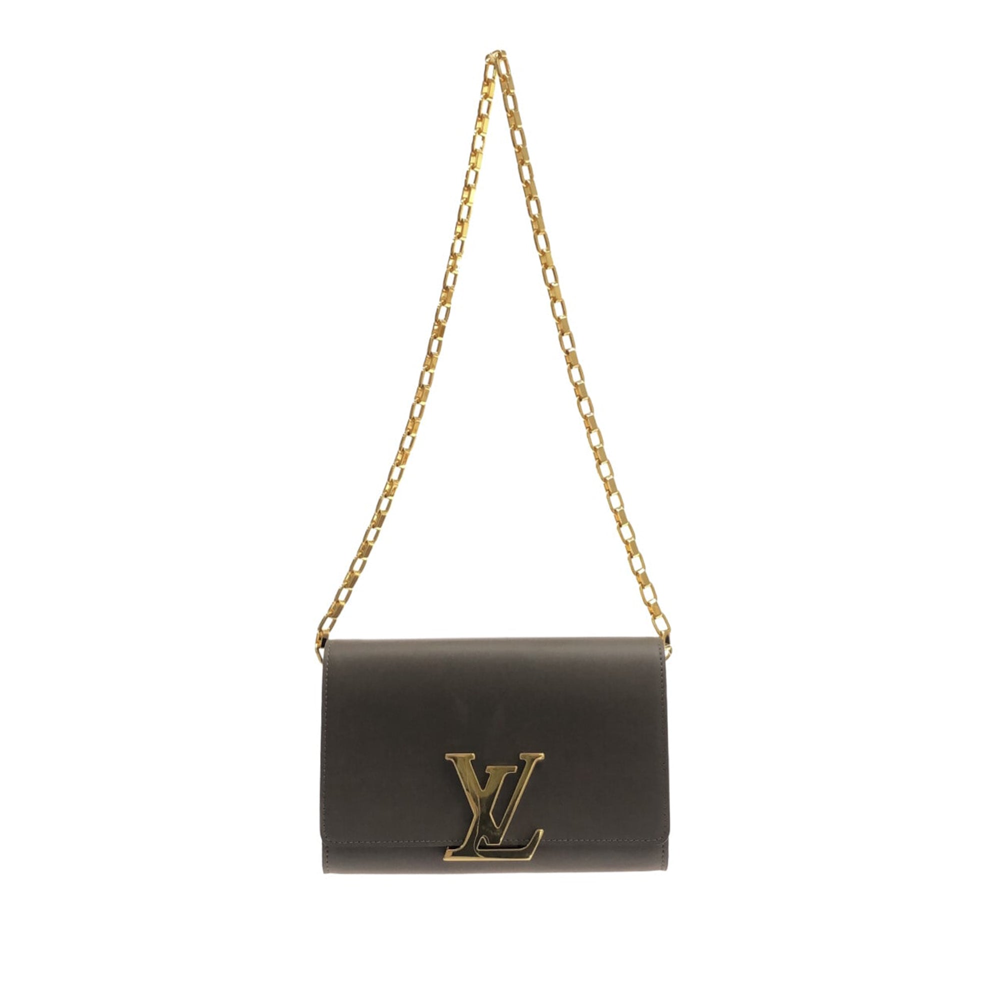 Gray Louis Vuitton Louise Chain MM Shoulder Bag