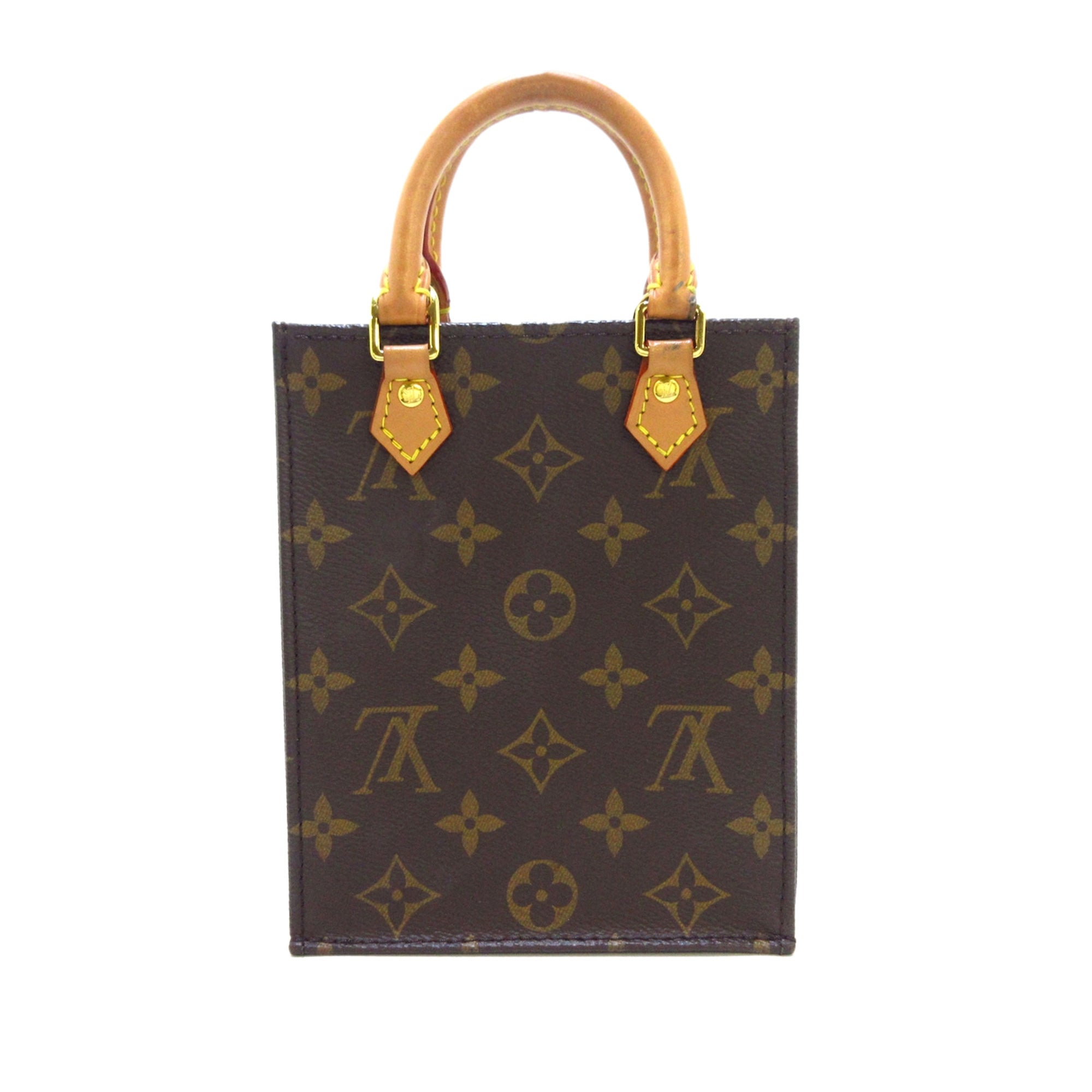 Brown Louis Vuitton Monogram Petit Sac Plat Satchel – Designer Revival