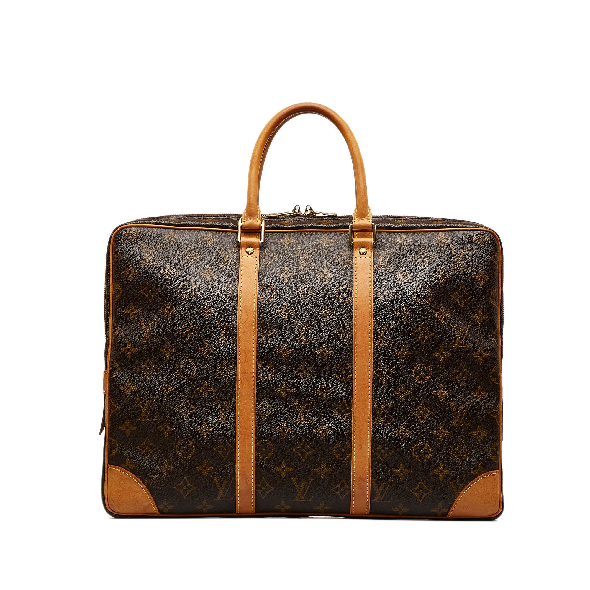 Louis Vuitton Porte-Documents Voyage PM Monogram Macassar Canvas Bag