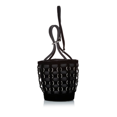 Black Alexander Wang Roxy Leather Bucket Bag - Designer Revival