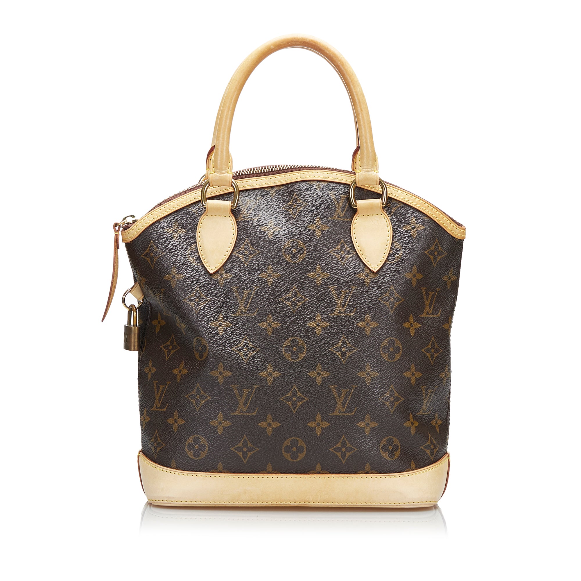 Brown Louis Vuitton Monogram Lockit Vertical Handbag – Designer