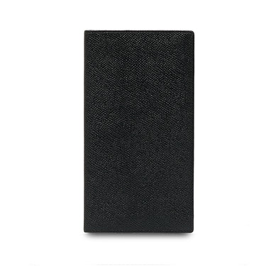 Black Bvlgari Leather Long Wallet - Designer Revival