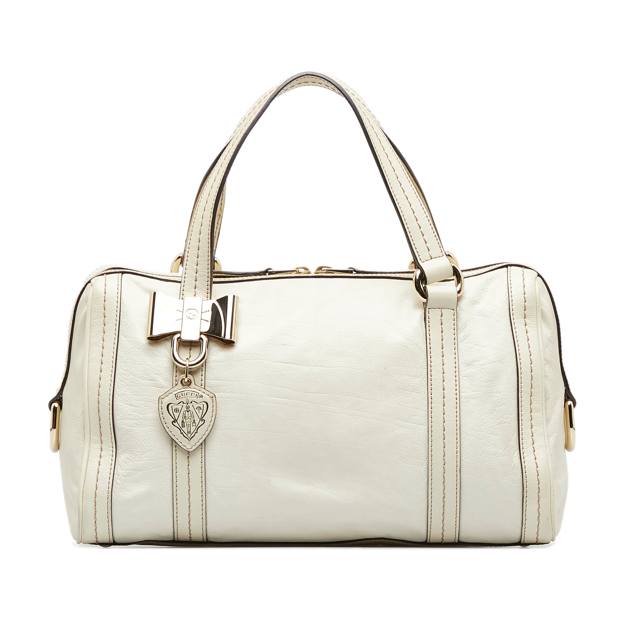 White Gucci Duchessa Boston Bag – Designer Revival