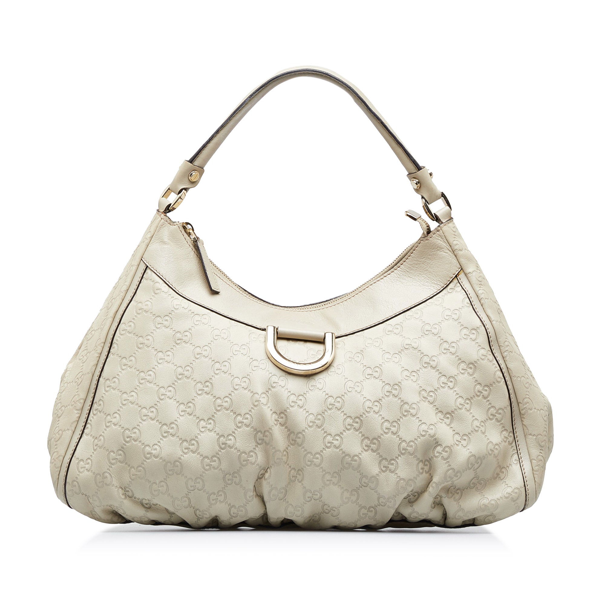 Gucci - D-Ring Small Guccissima Shoulder Bag Ivory