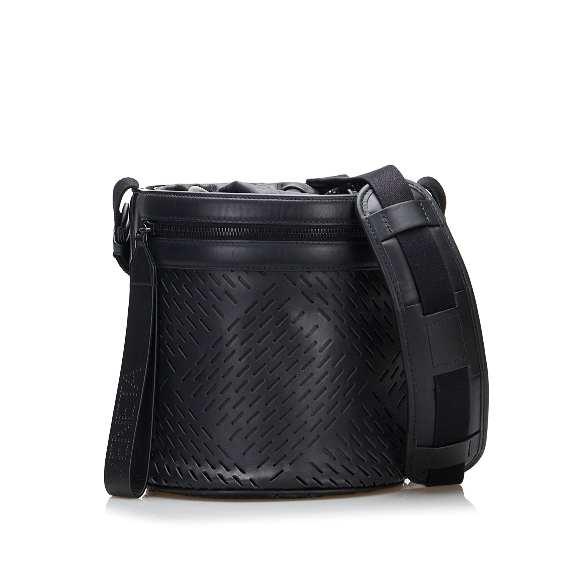 Louis Vuitton Perforated Leather Bucket Bag Black - THE PURSE AFFAIR