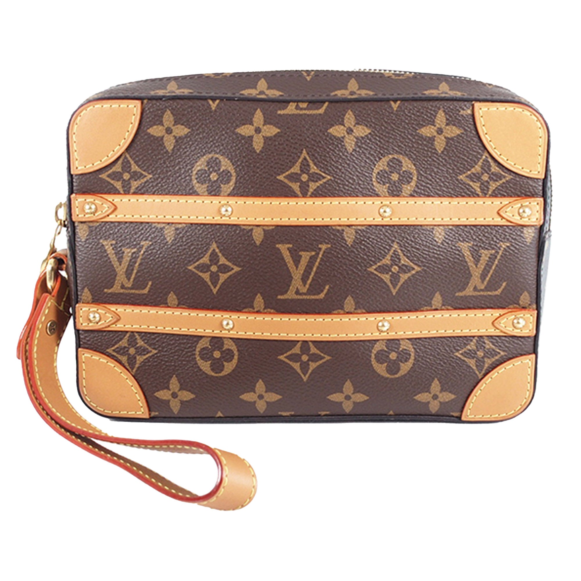 Brown Louis Vuitton Monogram Soft Trunk Pouch Clutch Bag – Designer Revival