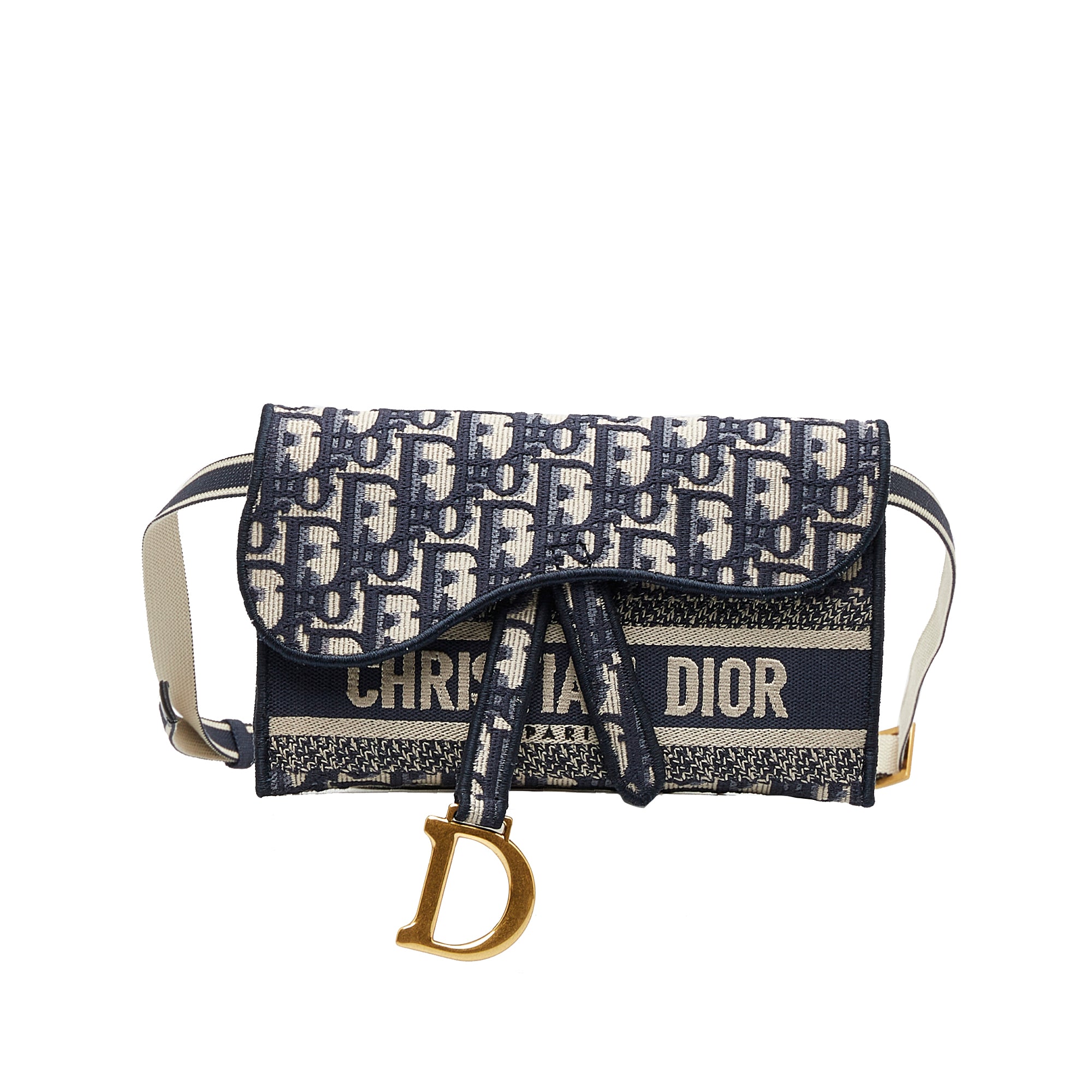 Blue Dior Oblique Belt Pouch – Designer Revival