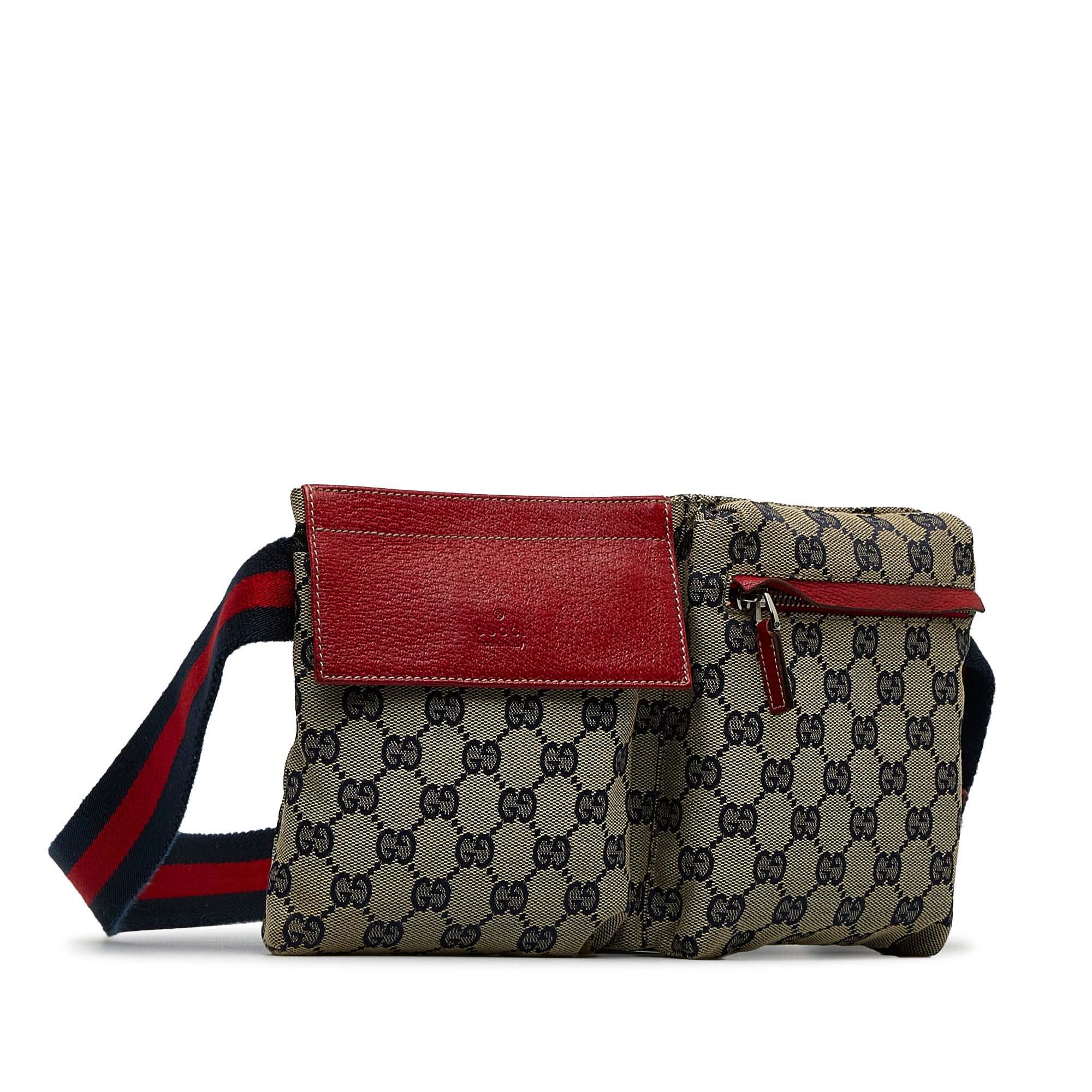 Blue Gucci GG Canvas Double Pocket Belt Bag – RvceShops Revival