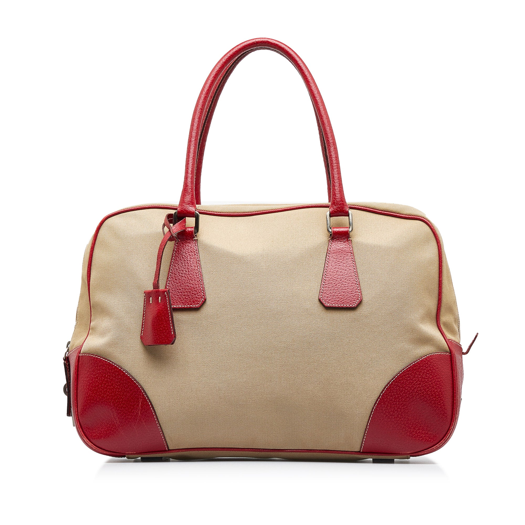 Authentic PRADA Bauletto leather bag handbag Crossbody Bag