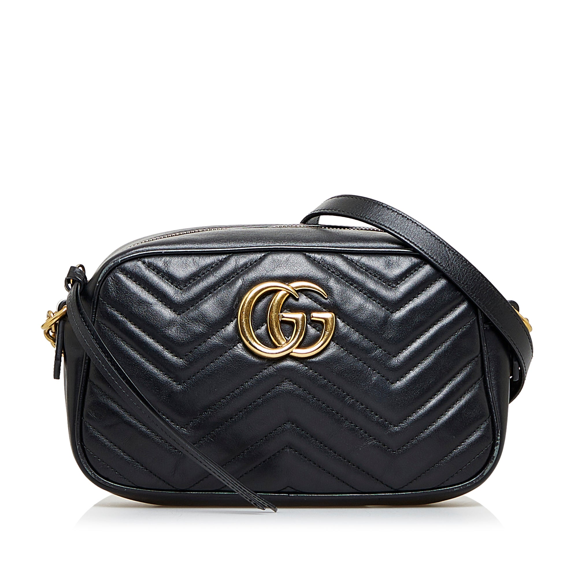 GG Marmont Quilted Leather Clutch in Black - Gucci