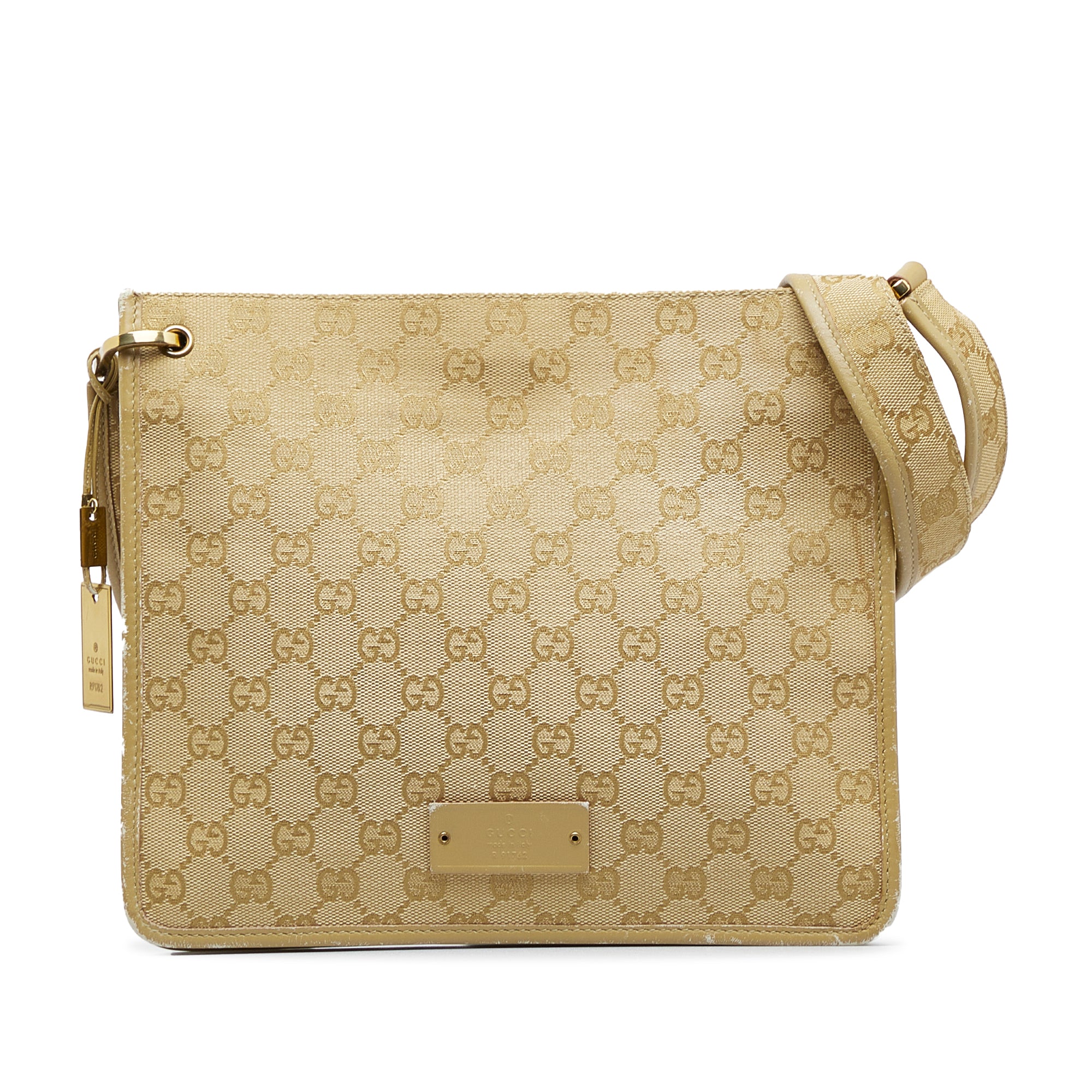 Beige Gucci GG Canvas Crossbody Bag – Designer Revival