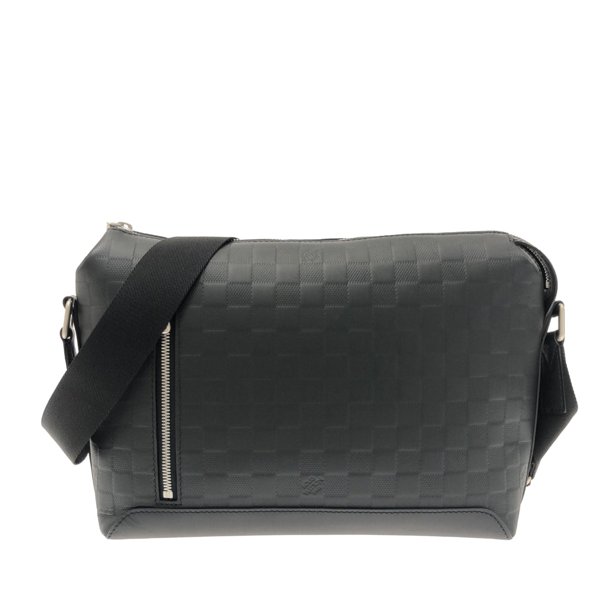 Black Louis Vuitton Damier Infini Discovery Messenger MM Crossbody Bag