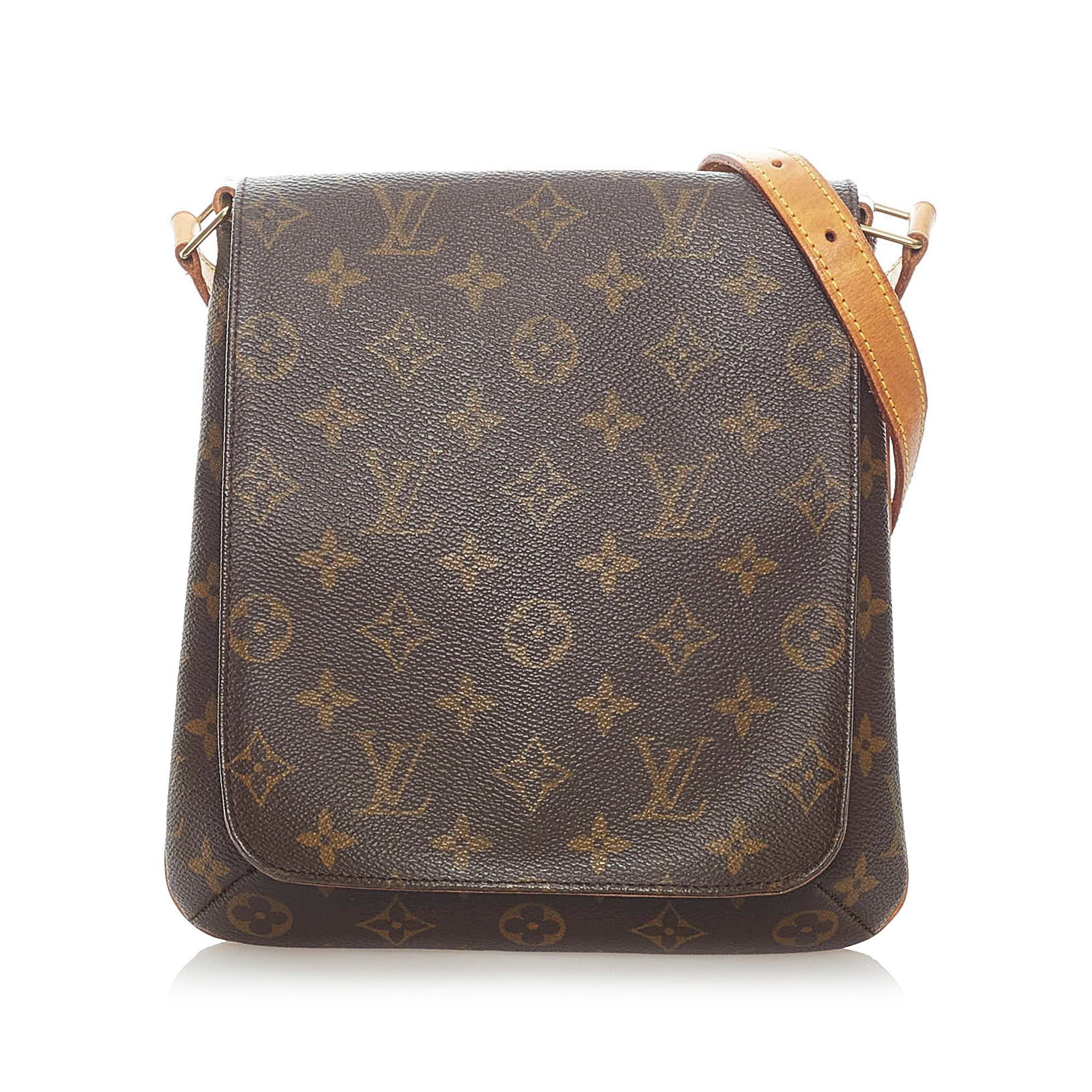 louis vuitton pre owned toupie clutch item, Brown Louis Vuitton Monogram  PM Musette Salsa Short Strap Bag