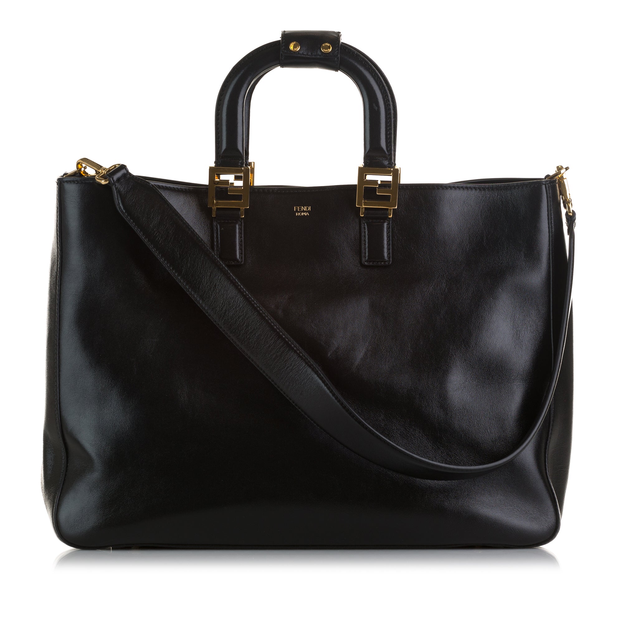 Fendi Go To Medium Shopper Bag In Black