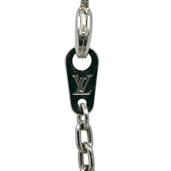 Silver Louis Vuitton Monogram Strass Pendant Chain Costume Necklace, Louis  Vuitton City Steamer PM Bag