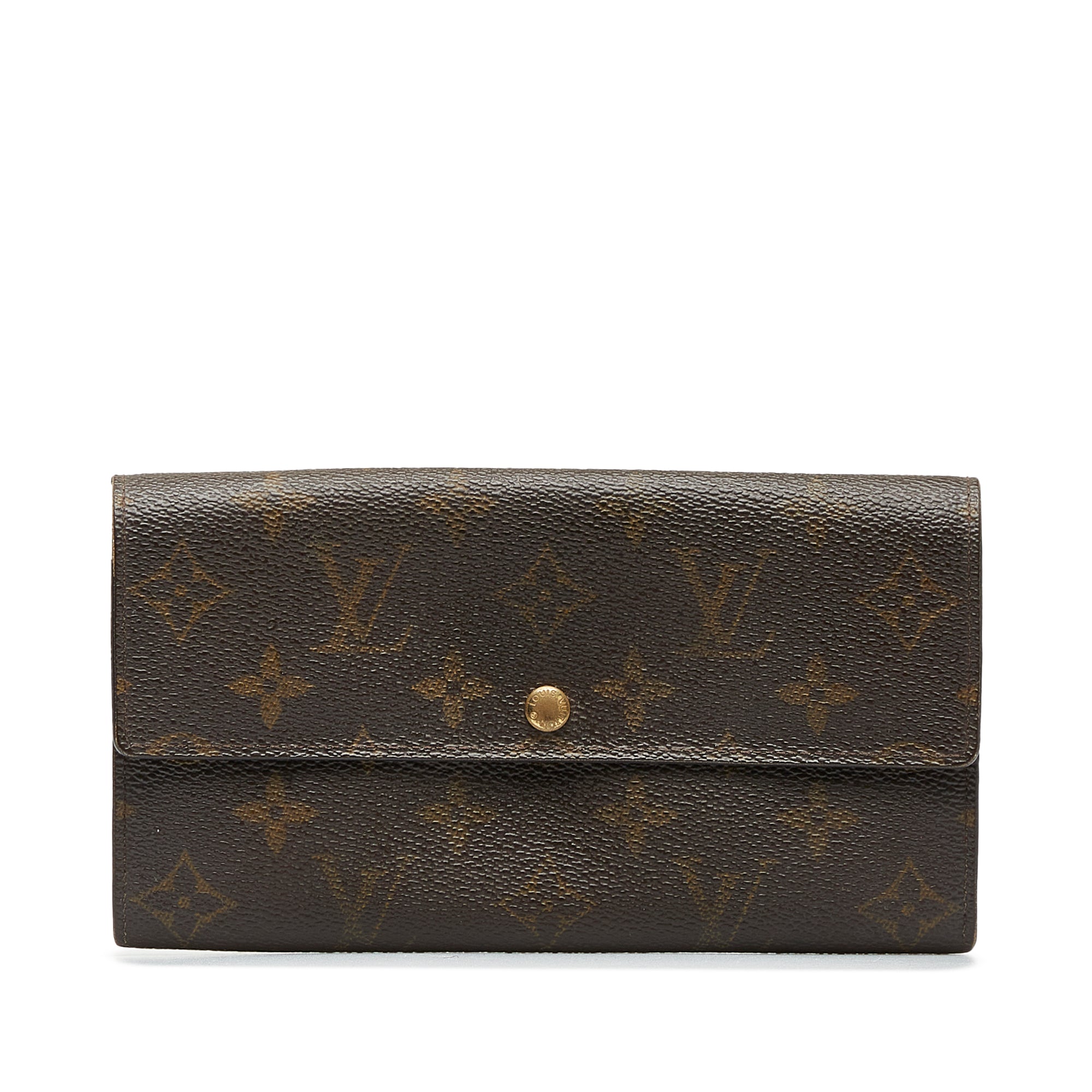 Shop Louis Vuitton SARAH Monogram Calfskin Canvas Leather Logo