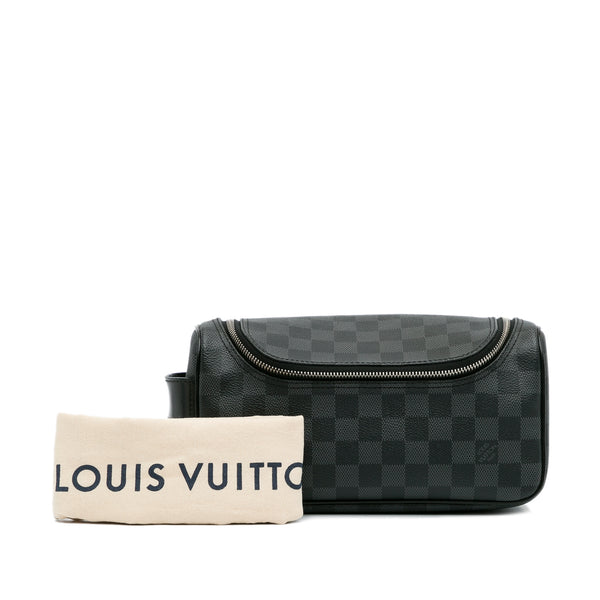 Louis Vuitton Toiletry Pouch Damier Graphite Pouch Bag Black
