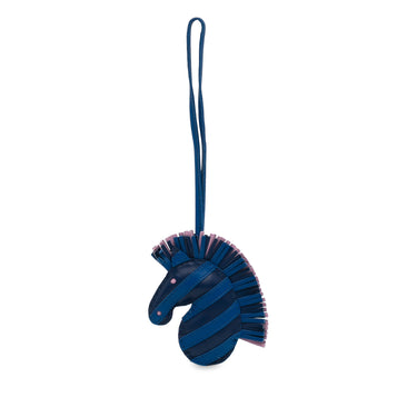 Blue Hermes Gee Gee Savannah Zebra Bag Charm - Designer Revival
