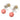 White Chanel CC Gold Plated Resin Ball Drop Clip On Earrings