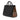 Black Burberry Leather and Mega Check Canvas Banwell Satchel