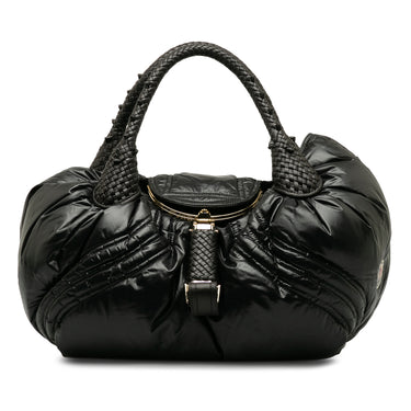 Black Fendi x Moncler Puffer Spy Handbag - Designer Revival