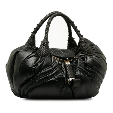 Black Fendi x Moncler Puffer Spy Handbag