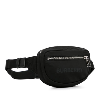Black Burberry Logo Econyl Cannon Bum Bag - Designer Revival
