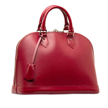 Red Louis Vuitton Epi Alma PM Handbag