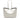 Silver Saint Laurent Large Leather East West Shopping Tote