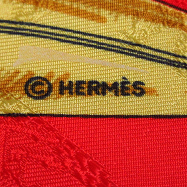 Red Hermès L Instruction Du Roy Silk Scarf Scarves