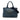 Blue Prada Small Denim Canapa Logo Satchel