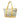 Beige Burberry Leather Trimmed Canvas Tote