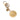 Gold Louis Vuitton Gold Plated and Resin LV Circle Key Holder and Bag Charm