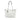 White Chanel CC Perforated Chevron Caviar Shopping Tote