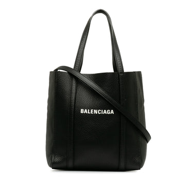 Black Balenciaga Leather Everyday Tote XXS Satchel - Designer Revival