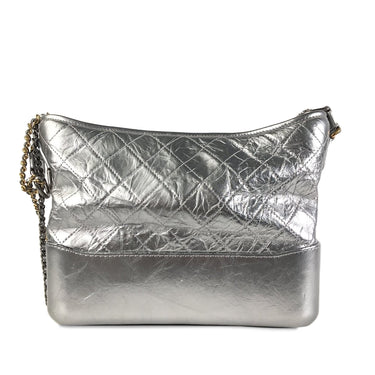 Silver Chanel Medium Calfskin Gabrielle Crossbody - Designer Revival
