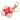 Red Louis Vuitton Leather Blooming Flowers Totem Key Holder and Bag Charm