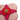 Red Louis Vuitton Leather Blooming Flowers Totem Key Holder and Bag Charm