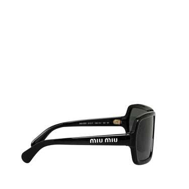 Black Miu Miu Square Tinted Sunglasses - Designer Revival