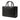 Black Gucci Leather Cinghiale Bamboo Tote Satchel