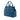 Blue Prada Vitello Daino Double Zip Convertible Tote Satchel