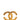 Gold Chanel CC Gold Plated Baroque Embossed Brooch
