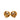 Gold Chanel Gold Plated CC Round Clip On Earrings