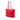 Red Prada Saffiano Trimmed Tessuto Zip Top Convertible Tote Satchel