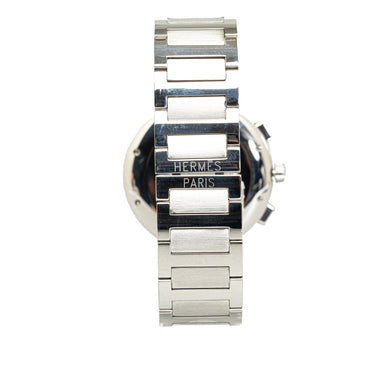 Silver Hermes Quartz Stainless Steel Nomade Watch